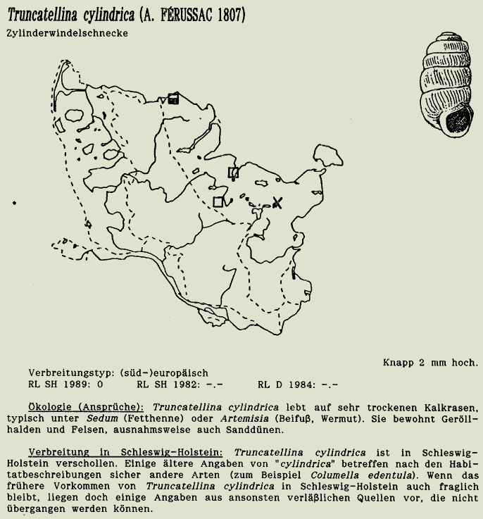 map c LANU-Schleswig-Holstein       drawing  c Projektgruppe Molluskenkartierung 